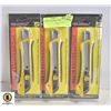 3 PACKS OF UTILITY KNIFE