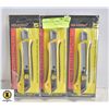 3 PACKS OF UTILITY KNIFE