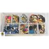 SORTER BIN FULL OF JEWELRY BEADS &