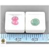 Image 1 : #165-RUBY 7.30CT & EMERALD 7.20CT GEMSTONE