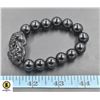 #241-BLACK OBSIDIAN BRACELETED 12MM/8"