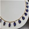 Image 1 : EC468-89 10K NATURAL TANZANITE NECKLACE