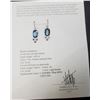 Image 2 : EC468-100 14K NATURAL BLUE ZIRCON DIAMOND EARRINGS