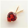 EC468-78 14K GARNET/DIAMOND PENDANT