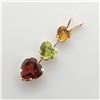 EC468-92 14K GARNET/PERIDOT/CITRINE PENDANT