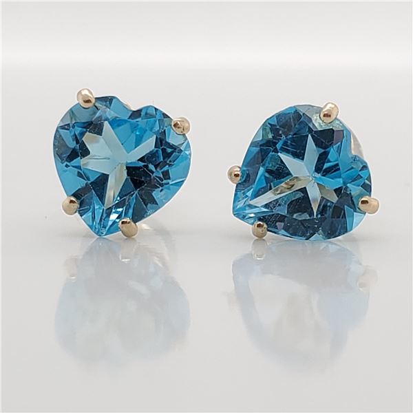 EC468-62 14K BLUE TOPAZ(2.65CT) EARRINGS