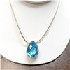 Image 1 : EC468-71 10K NATURAL BLUE TOPAZ NECKLACE