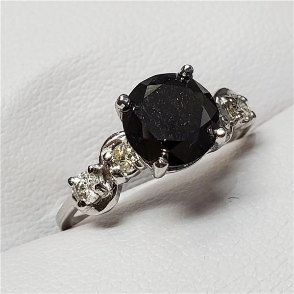 EC468-53 10K FANCY BLACK DIAMOND RING