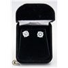 EARRINGS W/8 MM CZ EARRINGS STAMPED 925