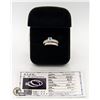 CERTIFIED 0.65 CT CENTER CZ W/BAND WITH