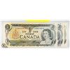 1973 LOT OF 5 IN SEQUENCE CANADA $1 DOLLAR NOTES