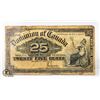 Image 1 : 1900 DOMINION OF CANADA 25 CENT SHINPLASTER NOTE