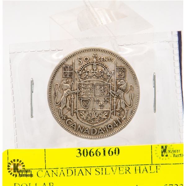 1941 CANADIAN SILVER HALF DOLLAR