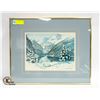 Image 1 : FRAMED SIGNED MEREDITH EVANS 1980 "LAKE LOUISE"