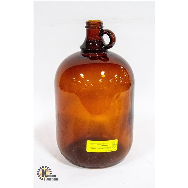 ANTIQUE BROWN GALLON GLASS