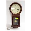 LL BEAN WIND UP WOODEN CLOCK WALL MOUNT