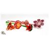 Image 1 : 5 BLOWN GLASS FLOWER GARDEN STAKES