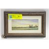 Image 1 : APPROX 3" X 8" SHARPN LARSON OIL ON CANVAS