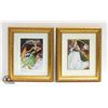 Image 2 : 4 WALL HANGINGS WITH MATCHING FRAMES 10" X 12"