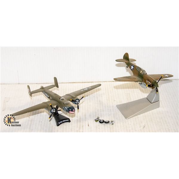 PAIR HIGH DETAIL WW2 DIECAST AIRPLANES