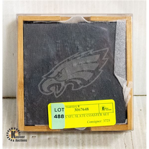 EAGLES NFL SLATE COASTER SET NEW