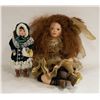 Image 1 : 2 PORCELAIN FACED DOLLS - VARIOUS SIZES