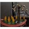 Image 1 : ORNATE TULIP DESIGNED TABLE TOP LAMP WITH 10 PLUS