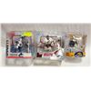 3 MCFARLANE GOALTENDER FIGURES - CURTIS JOSEPH,