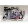 3 MCFARLANE COLLECTIBLE FIGURES - WAYNE GRETZKY,