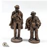 Image 1 : VINTAGE BRONZE BARRISTER STATUE PAIR