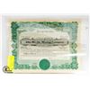 ANTIQUE GOLD MINING STOCK CERTIFICATE