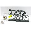 BICYCLE RIDER STATUE SET