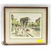 Image 1 : 1950S ARC DE TRIUMPH PICTURE FRAMED