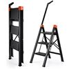 Image 1 : NEW ALPURLAD ALUMINUM 3 STEP PORTABLE LADDER