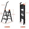 Image 2 : NEW ALPURLAD ALUMINUM 3 STEP PORTABLE LADDER