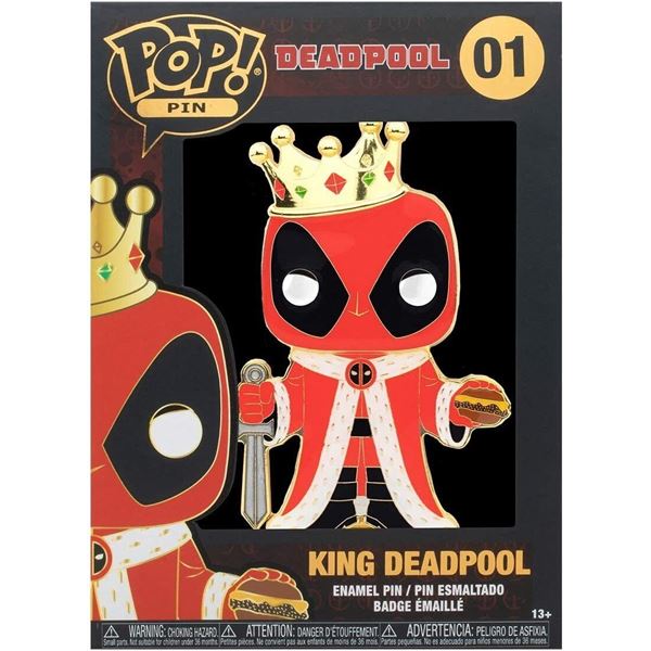 NEW DEADPOOL POP PIN - KING DEADPOOL ENAMEL PIN