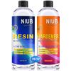 Image 1 : NEW NIUB EPOXY RESIN CLEAR COAT KIT, 2 X 39OZ