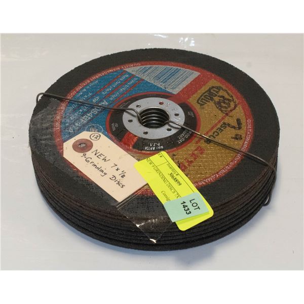 NEW 9 GRINDING DISCS 7X 1/8