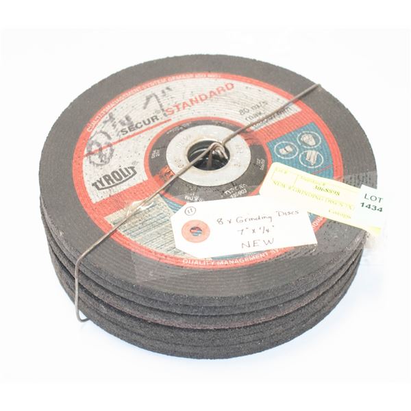 NEW 8 GRINDING DISCS 7X1/4