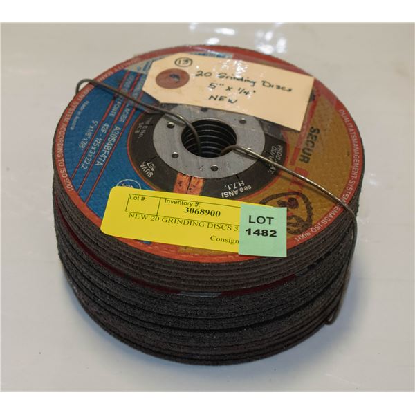 NEW 20 GRINDING DISCS 5X1/4