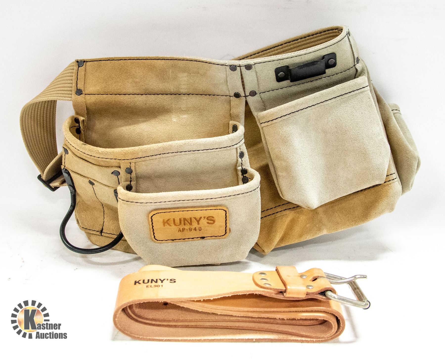 NEW KUNYS LEATHER TOOL BELT AND PANTS BELT