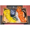 Image 1 : BOX OF CABLE EXTENSION CORDS &