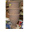 Image 1 : LOT OF 3 RESIN PLANTERS 19" HIGH WITH