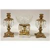 Image 1 : 3 PIECE MARBLE/ CRYSTAL CANDLE