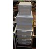Image 1 : 3 WHITE STORAGE CABINETS