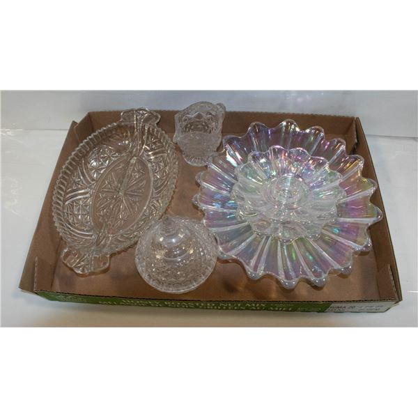 LOT OF GLASSWARE 7 PIECES