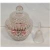 Image 1 : LOT CRYSTAL VASE/ BOWL AND BELL/
