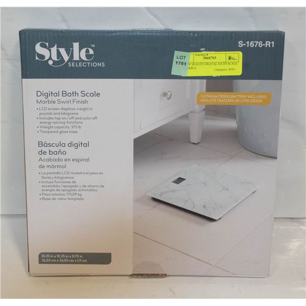 NEW SEALED DIGITAL BATH SCALE MARBLE