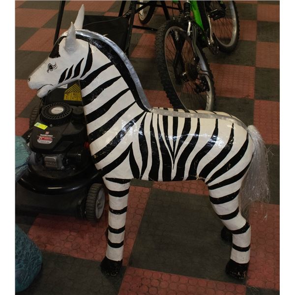 30" X 41" ZEBRA PAPER MACHE MATERIAL *HAS A FEW