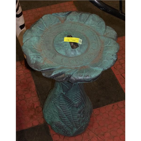 CAT TAIL LILY PAD BIRD BATH-ESTATE